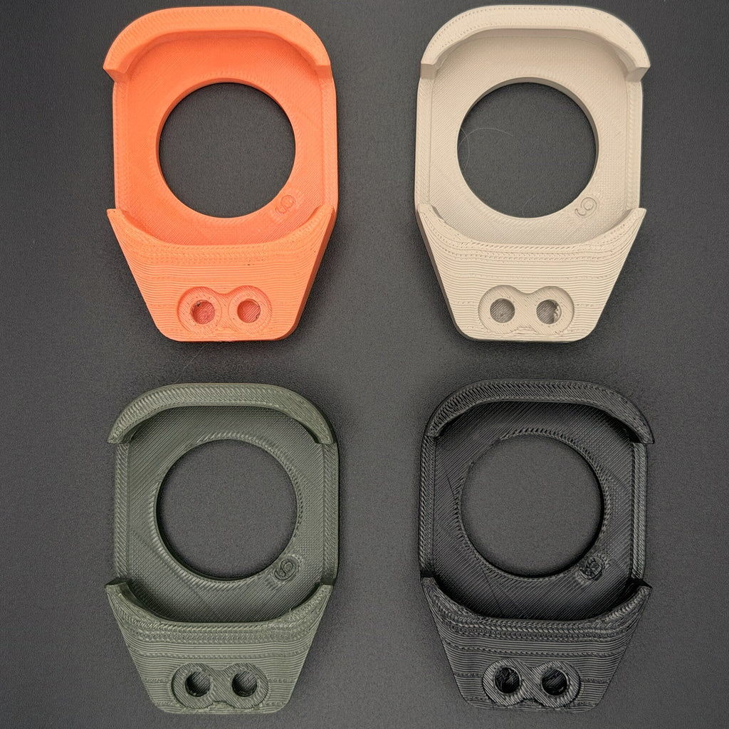 Watch mounts in all four colors, front, without a watch