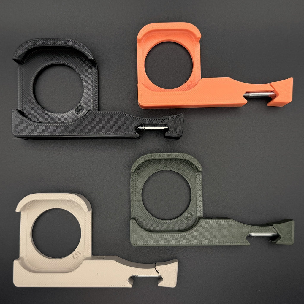 Pic Rail Watch Mounts in all four colors, front, without a watch