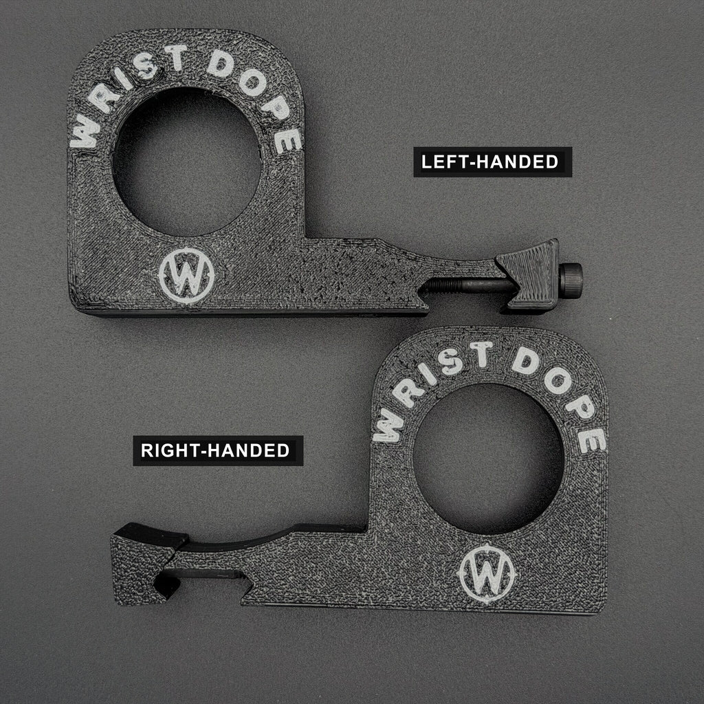 Left-handed and right-handed Pic Rail Watch Mounts, labelled, lettering side