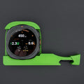 Lime Green Pic Rail Watch Mount holding a Samsung Galaxy Watch Ultra, front