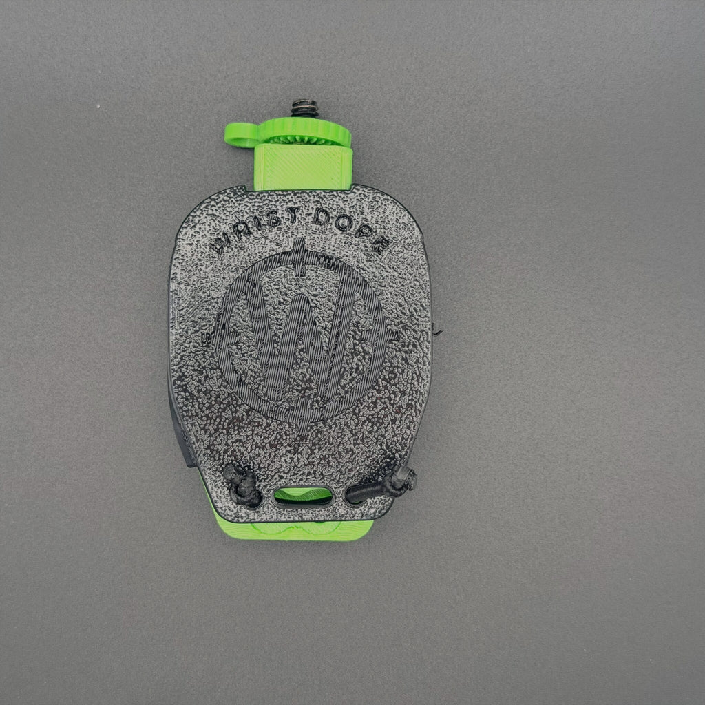 Cover fitted over the front of a Lime Green Data Holder Watch Mount+